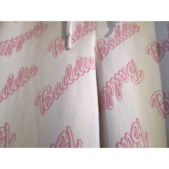 Charlotte Russe Pajama Pants Women's Size Medium Loungewear Baddie Pink White - Picture 4 of 4